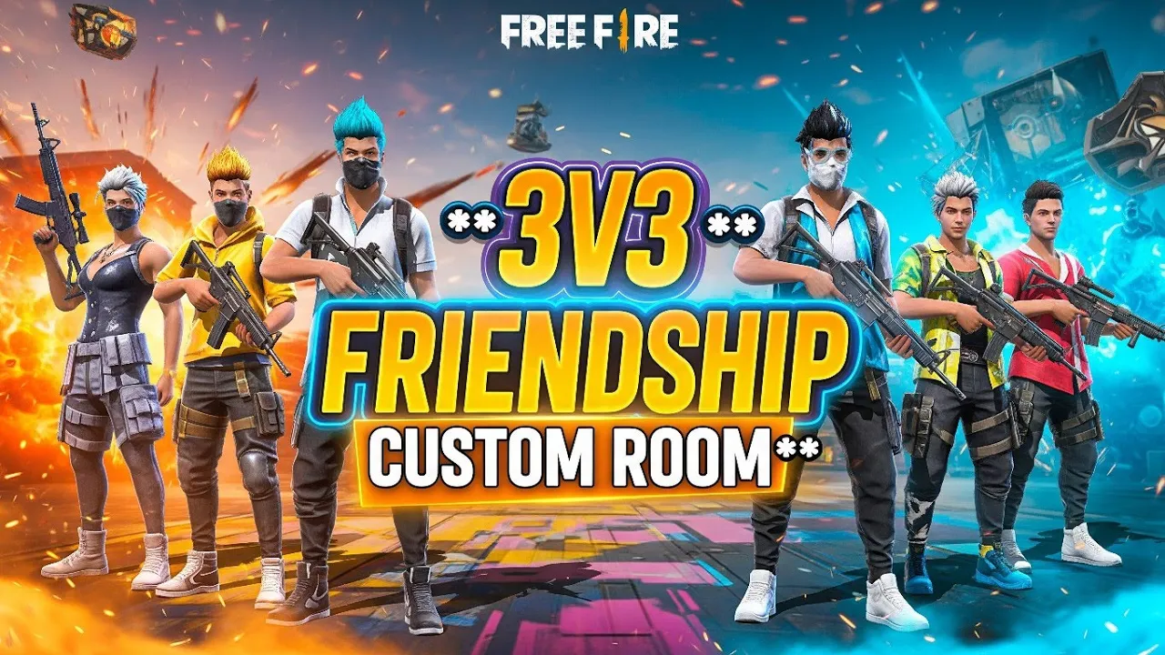 🏆 Free Fire 3 vs 3 Friendly | Custom Match Fun Moments
