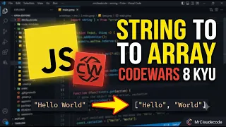 JavaScript Fundamentals Convert a String to an Array CodeWars 8 Kyu