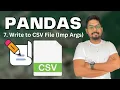 Pandas Write CSV File Python