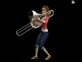 Vanessa Bloome playing tuba to attract bees