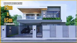 Download House Design | Modern House 2 Storey  | 12m x 15m with 5 Bedrooms MP3