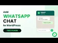 Build a WhatsApp Chat Widget for WordPress from Scratch Secure No jQuery