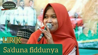 Download SA'DUNA FIDDUNYA Al-Banjari - Lirik -  (cover) DWI MQ MP3