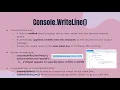C - Console WriteLine