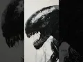Alien Romulus - Xenomorph oil painting on tablet