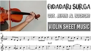 Download Free Sheet || Bidadari Surga - Ust. Jefrie Al Buchori || Violin Cover Sheet Music MP3