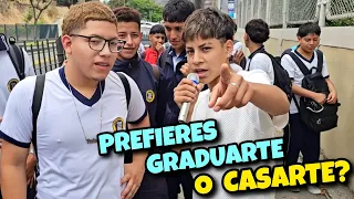 Prefieres graduarte del colegio o casarte? 🎓