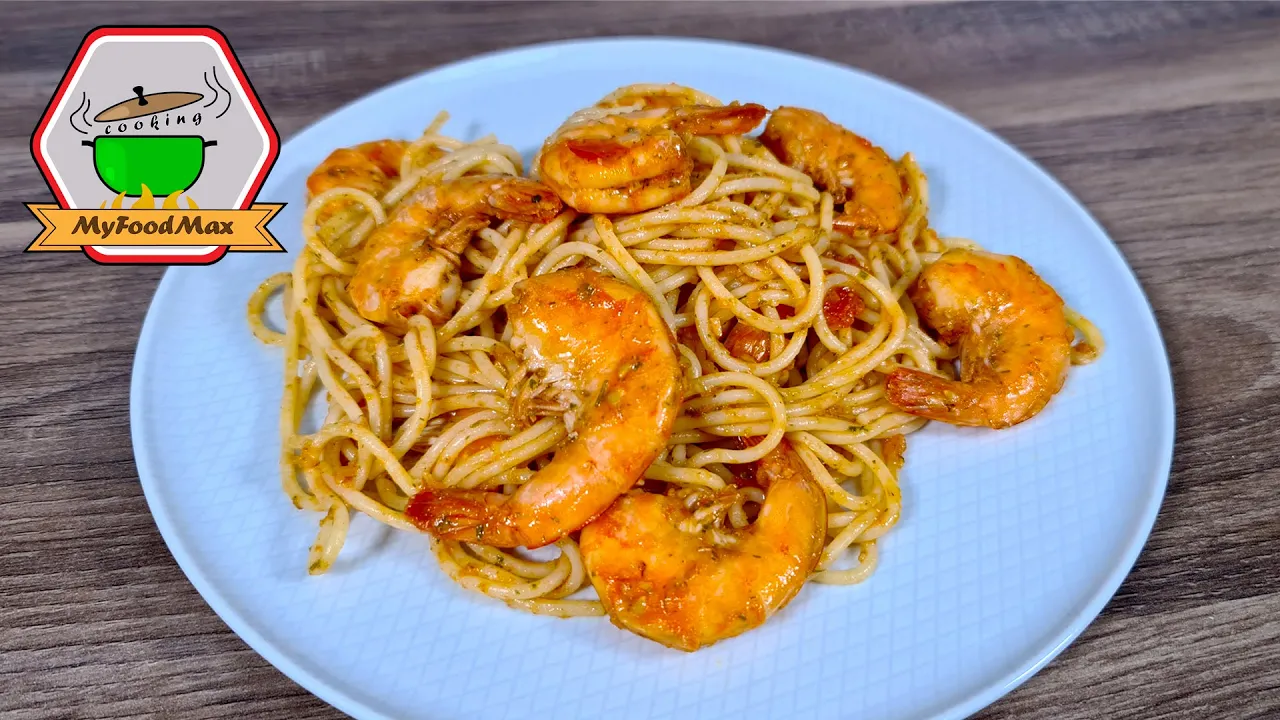 
          
          
          
            
            Spaghetti mit Garnelen in selbstgemachter Knoblauch Tomatensauce. Garnelen richtig Braten Rezept
          
        . 
