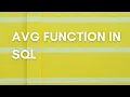 Avg Function In SQL Average Function In SQL With Example