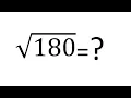 How to find Square Root of 180