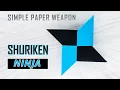 How to Make a Paper SHURIKEN - Easy Origami NINJA STAR Tutorial