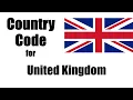 United Kingdom Dialing Code - British Country Code