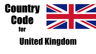 United Kingdom Dialing Code - British Country Code