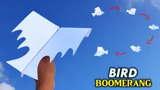 How to make an paper boomerang plane , bird boomerang plane , diy returnable paper toy 