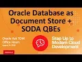 Oracle Database as Document Store SODA QBEs