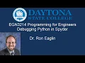 EGN3214 Lecture - Debugging Python in Spyder