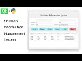 PyQt6 Programs Students Information Management System - Full Tutorial
