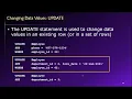 Topic 03 Part 07 - Modifying Data using the SQL UPDATE Statement
