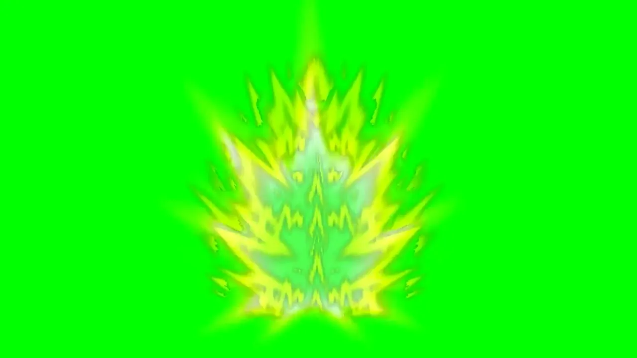 Goku power up green screen