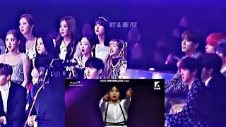 BLACKPINK AND BTS REACTION TO DNA AND DDU DU DDU DU DANCE WAR MMA 2018 