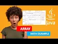 JAVA ARRAY JAVA ARRAY INTRODUCTION WITH EXAMPLE JAVA PROGRAMMING TUTORIAL 26