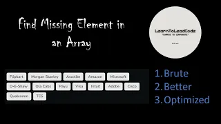 Find the Missing Number in an Array Leetcode 268 Amazon Interview Question Leetcode C