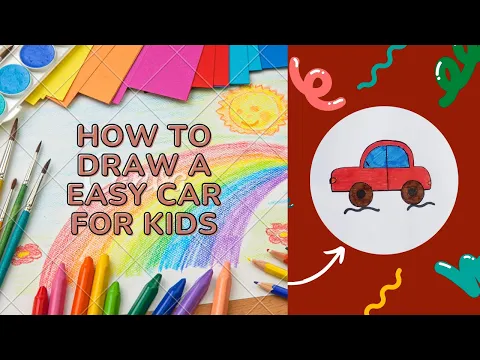 Download MP3 How to draw a car step by step with pictures for kids 🚗