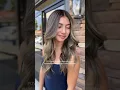My go to highlight placement for lived-in blonde face frame highlights for dark brown hair