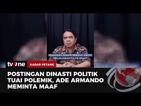 Ade Armando Minta Maaf soal Pernyataan Politik Dinasti