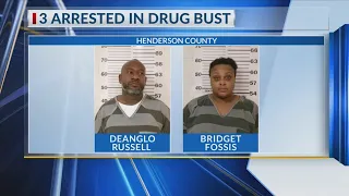 3 arrested in Henderson County drug bust involving cocaine meth