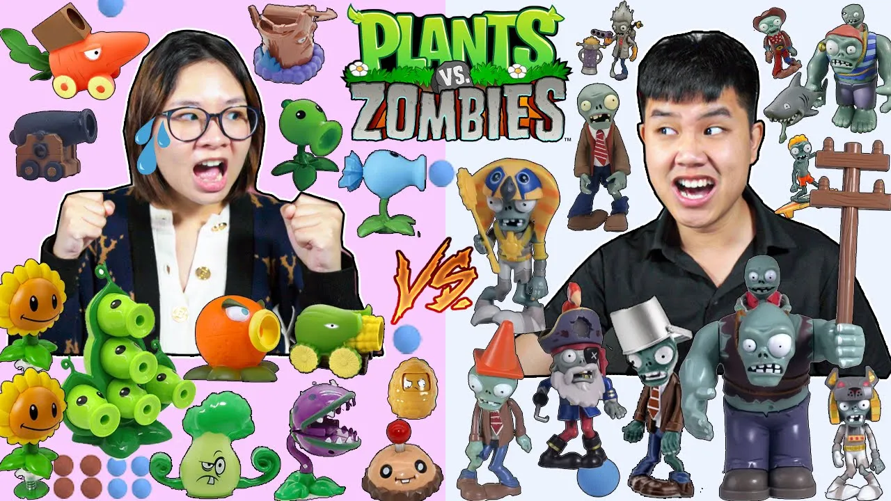 bqThanh Vlog Đại Chiến Đồ Chơi Plant Vs. Zombies Ngoài Đời Thật