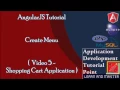 AngularJS Tutorial Shopping Cart 5 Create Menu and Menu Options