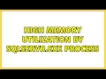 High memory utilization by sqlservr exe process 2 Solutions