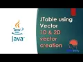 Java Swing GUI Part Step-by-step method to create JTable using Vector 1D 2D Vector Creation