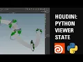 Houdini Python Viewer State - Interactive curve point rotation and scaling