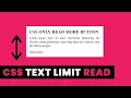 How To Create Read More Text Button With CSS Only Very Simple and Creative Read More Button