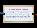 Priority Scheduling Algorithm Non-Preemptive Priority Scheduling