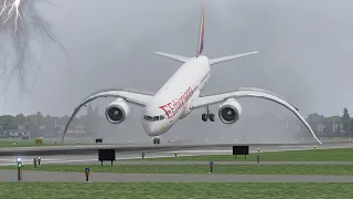 Download The Dancing Plane - B787 Emergency Landing During Storm | X-plane 11 MP3