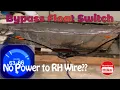 Bypass HVAC float thermostat no power to rh wire