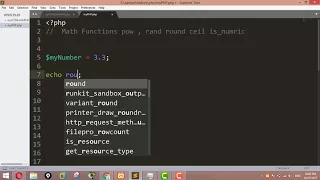 Math Functions in PHP pow rand round is - numeric