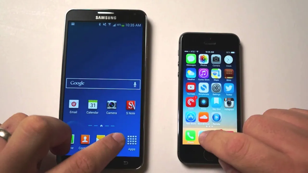 iPhone 5s vs Samsung Galaxy Note 3