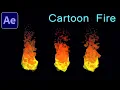 Very Easy to create Cartoon Fire Animation without Plugins - After Effects tutorial