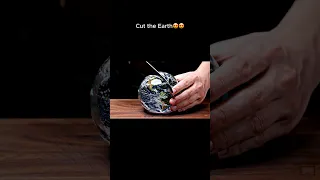 Cutting Into A Realistic Earth Jelly Cake Satisfying ASMR In 8K Asmr Satisfying Asmrtriggers 