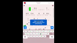 Cryptogram The Solution For Level 265 - Step by Step Word Brain Puzzle