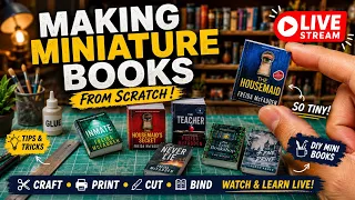 LIVE 🔴 Miniature Photo Frame Making | 1:12 Scale Miniature Craft 🖼️✨ | Handmade Mini Frame