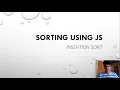 Insertion Sort using JavaScript in Tamil SDE DSA TAMIL