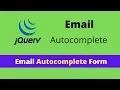 JQuery Email Autocomplete Example Tutorial - JQuery Plugin