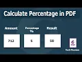 How to create Percentage calculation field in a PDF form using Foxit PhantomPDF