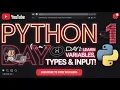 Python Day 1 Learn Variables Data Types Input
