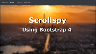 Scrollspy Using Bootstrap 4